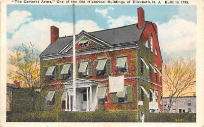 The Carteret Arms,  Elizabeth, New Jersey Postcard