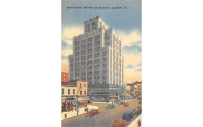 Broad Street, Showing Hersh Tower Elizabeth, New Jersey Postcard