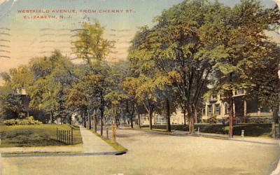 Westfield Avenue from Cherry St. Elizabeth, New Jersey Postcard