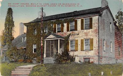 De Hart House, Second Oldest House Elizabeth, New Jersey Postcard