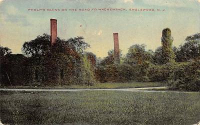 Phelp's Ruins on the Road to Hackensack Englewood, New Jersey Postcard