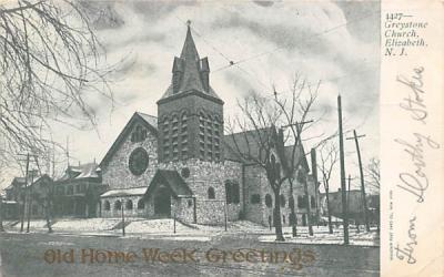 Greystone Church Elizabeth, New Jersey Postcard