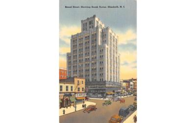 Broad Street, Showing Hersh Tower Elizabeth, New Jersey Postcard