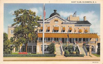 Elks' Club Elizabeth, New Jersey Postcard