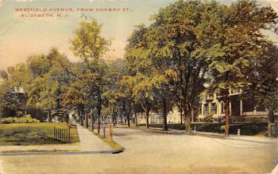 Westfield Avenue Elizabeth, New Jersey Postcard