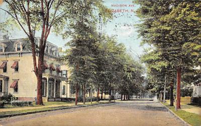 Madison Ave. Elizabeth, New Jersey Postcard
