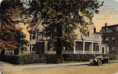 Genl. Winfield Scott House Elizabeth, New Jersey Postcard