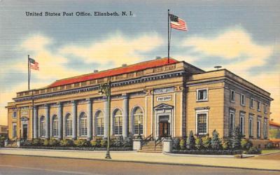 United States Post Office Elizabeth, New Jersey Postcard