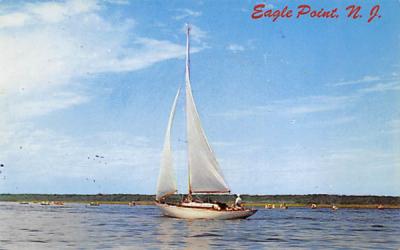 Just drifting along in a sailboat on a calm day Eagle Point, New Jersey Postcard