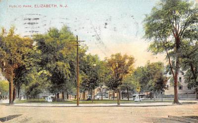 Public Park Elizabeth, New Jersey Postcard