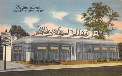 Maple Diner Elizabeth, New Jersey Postcard
