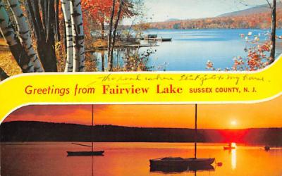 Scenes at the Lake Fairview Lake, New Jersey Postcard
