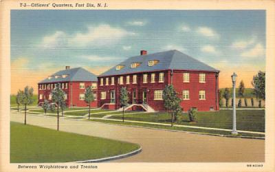 Officers' Quarters Fort Dix, New Jersey Postcard