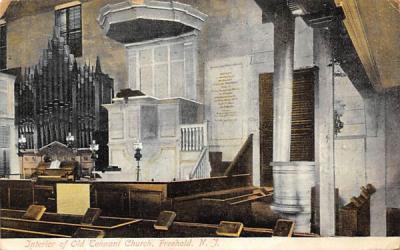 Interior of Old Tennant Church Freehold, New Jersey Postcard