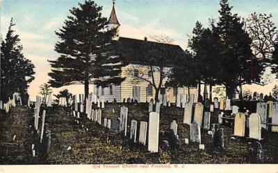 Old Tennant Church near Freehold, NJ Cemetery New Jersey Postcard