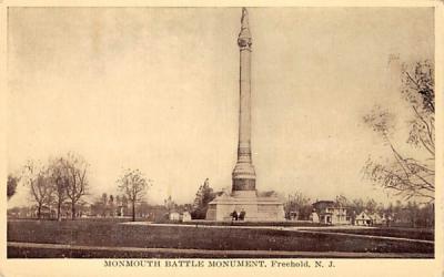 Monmouth Battle Monument Freehold, New Jersey Postcard