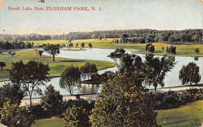 Brook Lake Park Florham Park, New Jersey Postcard