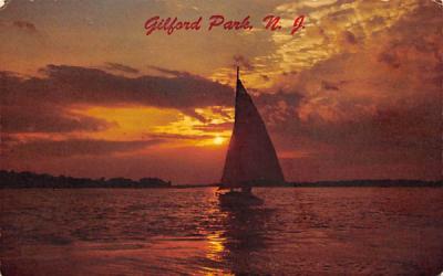 Sailing Home at Sundown Gilford Park, New Jersey Postcard