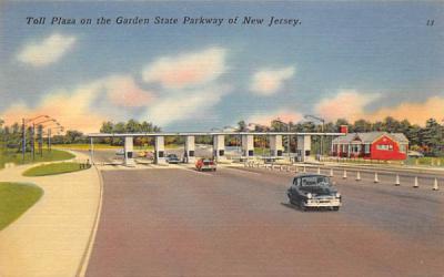 Toll Plaza, Garden State Parkway of NJ New Jersey Postcard