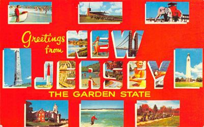 Greetings from New Jersey The Garden State Postcard