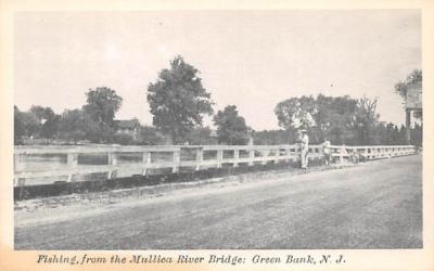 Fishing, from the Mullica River Bridge Green Bank, New Jersey Postcard