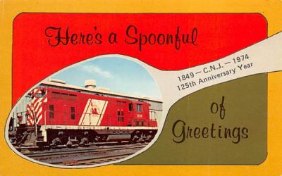 Commemorative Souvenir Spoon Series Greetings From, New Jersey Postcard