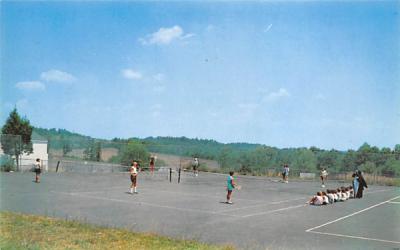 Tennis Court Camp St. John Gladstone, New Jersey Postcard