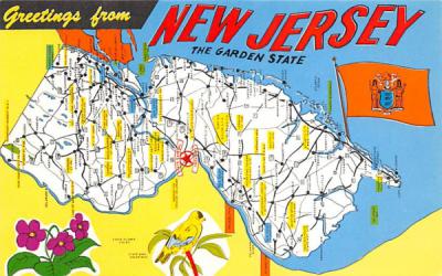 Greetings from New Jersey, USA Postcard