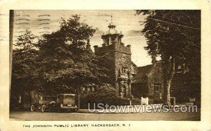 The Johnson Public Library  - Hackensack, New Jersey NJ Postcard