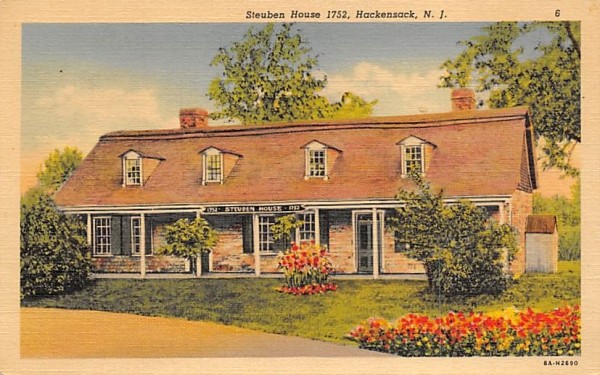 Hackensack New Jersey Postcard Steuben Home 1752 