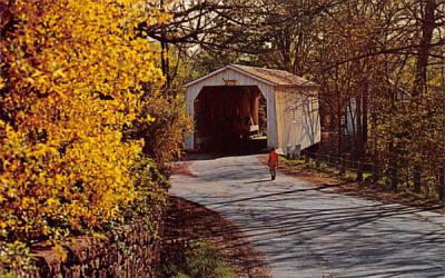 Green Sergeant's Covered Bridge Hunterdon County, New Jersey Postcard