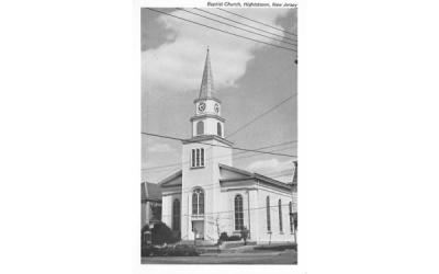 Baptist Church Hightstown, New Jersey Postcard