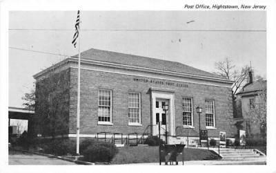 Post Office Hightstown, New Jersey Postcard