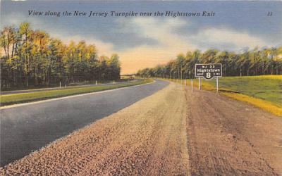 View along the New Jersey Turnpike Postcard