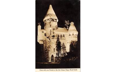 Unique Gingerbread Castle Hamburg, New Jersey Postcard