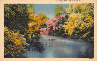 Scene near Highlands New Jersey Postcard