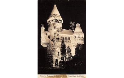 Unique Gingerbread Castle Hamburg, New Jersey Postcard