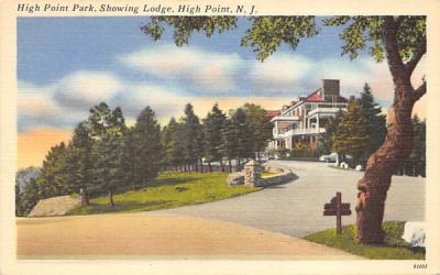 High Point Park, Showing Lodge New Jersey Postcard