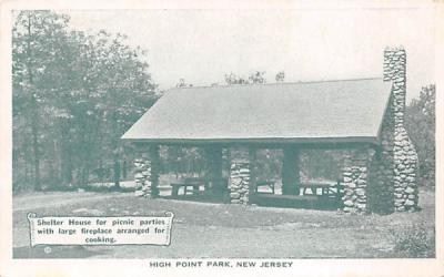 Shelter House for picnic parties High Point Park, New Jersey Postcard