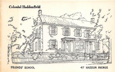 Colonial Haddonfield, Friends' School New Jersey Postcard