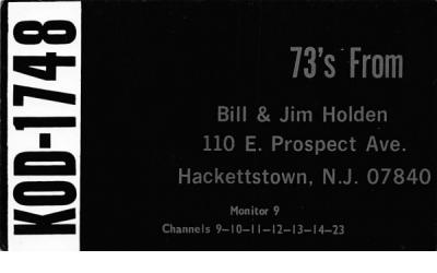 KOD - 1748 Hackettstown, New Jersey Postcard