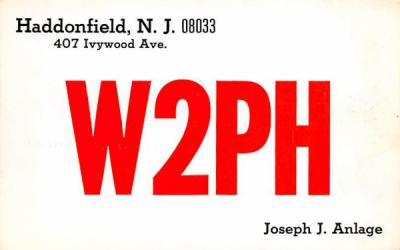 W2PH Haddonfield, New Jersey Postcard
