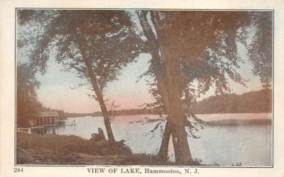 View of Lake Hammonton, New Jersey Postcard