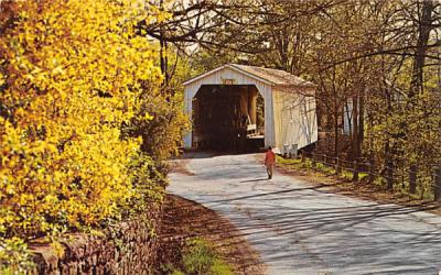 Green Sergeant's Covered Bridge Hunterdon, New Jersey Postcard