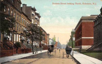 Hudson Street looking North Hoboken, New Jersey Postcard