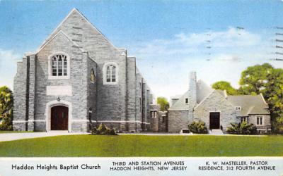 Haddon Heights Baptist Church New Jersey Postcard