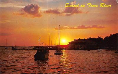 Sunset on Toms River Island Heights, New Jersey Postcard