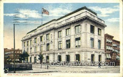 Public Library  - Jersey City, New Jersey NJ Postcard