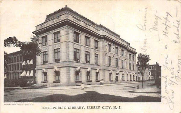 Public Library Jersey City, New Jersey Postcard