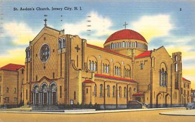 St. Aedan's Church Jersey City, New Jersey Postcard